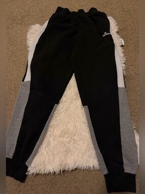 Spalding Black, Gray & White Colorblock Kids Joggers